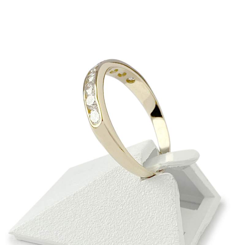 Bague d'occasion or 750 jaune diamants - vue 2