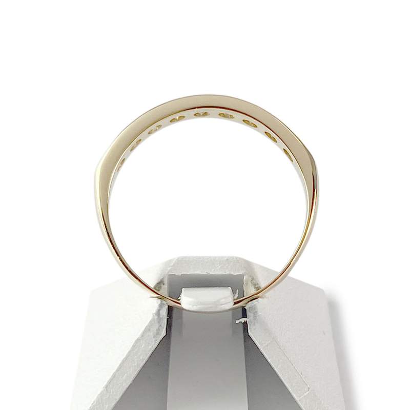 Bague d'occasion or 750 jaune diamants - vue 3