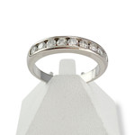 Bague d'occasion or 750 blanc diamants - vue 1