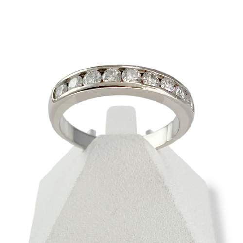 Bague d'occasion or 750 blanc diamants