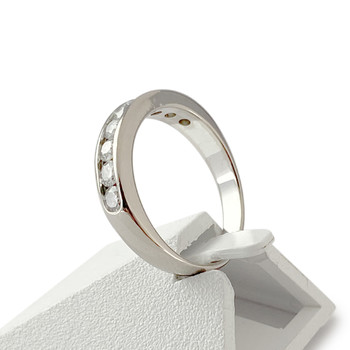 Bague d'occasion or 750 blanc diamants