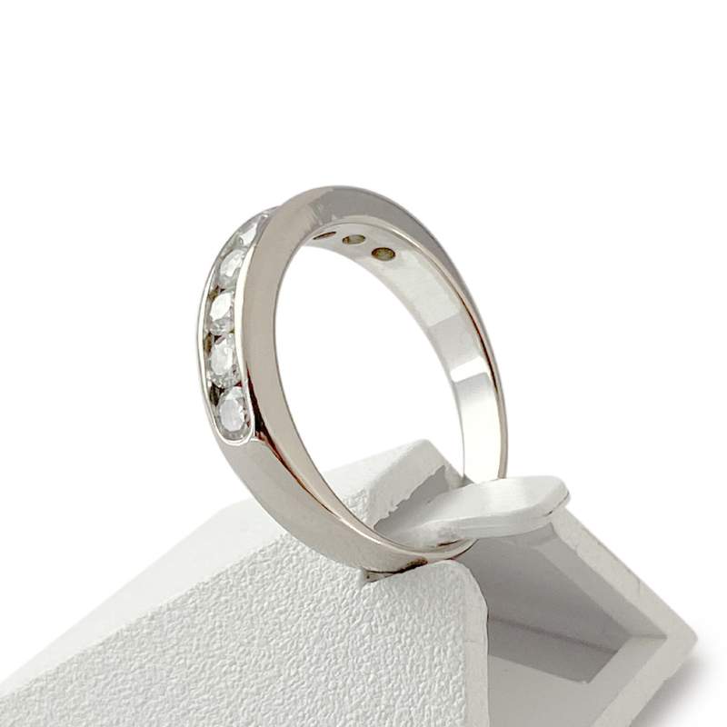 Bague d'occasion or 750 blanc diamants - vue 2