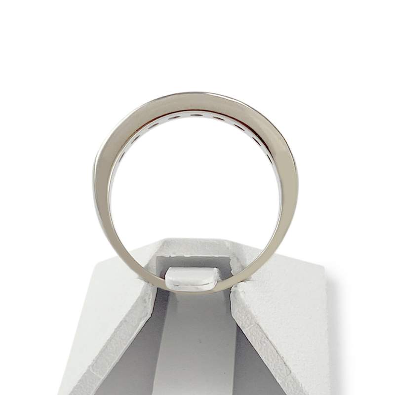 Bague d'occasion or 750 blanc diamants - vue 3