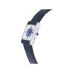Montre Cartier Must femme quartz argent 925 bracelet cuir bleu - vue 2