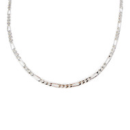 Collier d'occasion argent 925 maille cheval alternée 45.5 cm