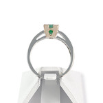 Bague d'occasion 2 ors 750 émeraudes diamants - vue 3