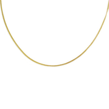 Collier d'occasion or 375 jaune maille gourmette 45 cm
