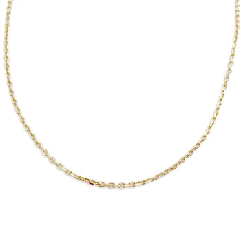 Collier d'occasion or 750 jaune maille forçat 46 cm