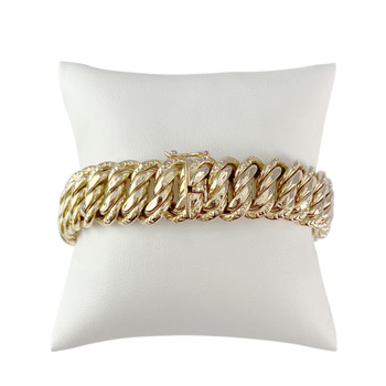 Bracelet d'occasion or 750 jaune maille américaine 20 cm