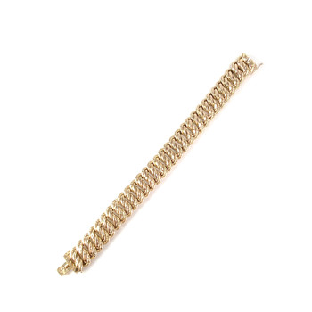 Bracelet d'occasion or 750 jaune maille américaine 20 cm