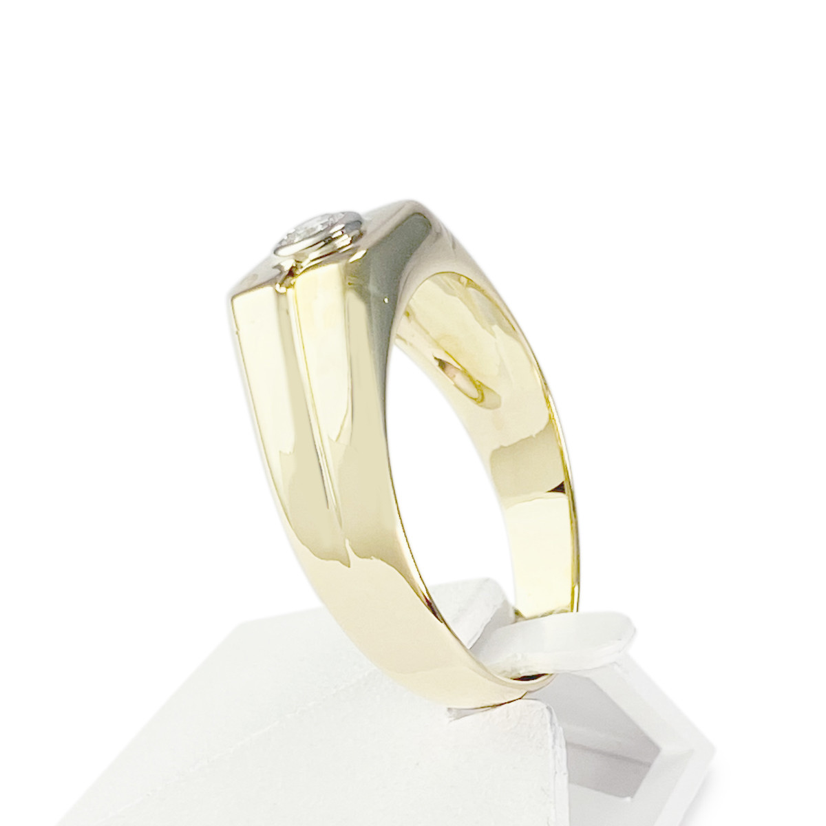 Bague d'occasion or 750 jaune diamant - vue 2