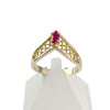 Bague d'occasion or 750 jaune rubis - vue V1