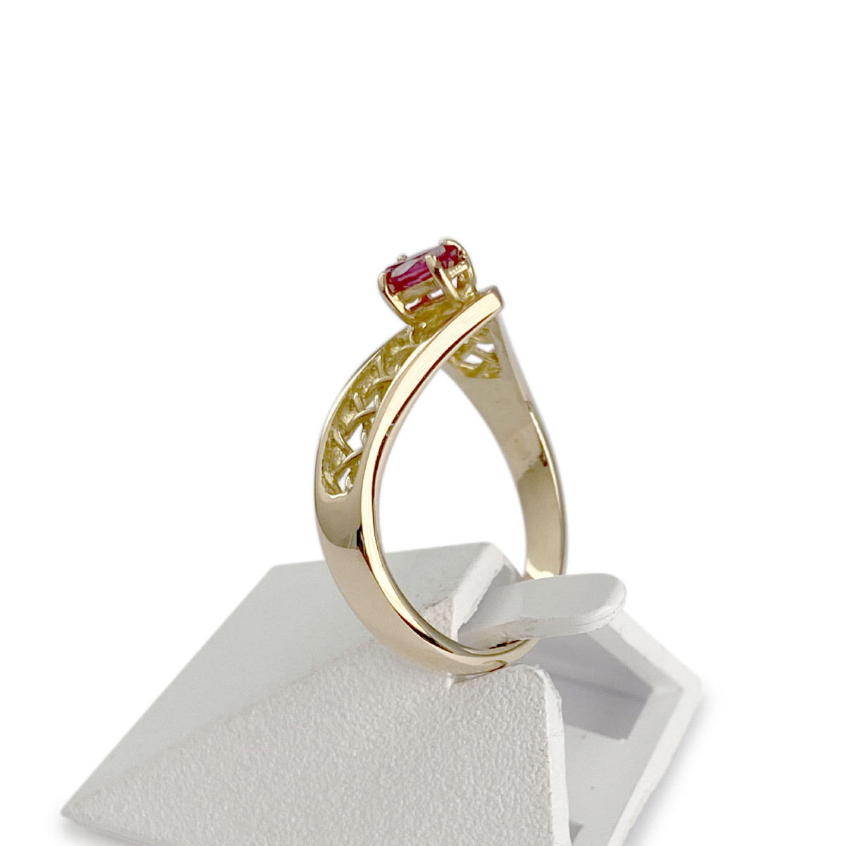 Bague d'occasion or 750 jaune rubis - vue 2