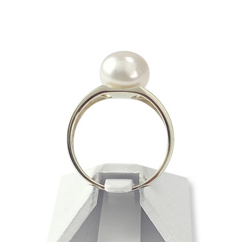 Bague d'occasion or 375 jaune perle de culture de Chine