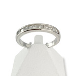 Bague d'occasion or 750 blanc diamants - vue 1