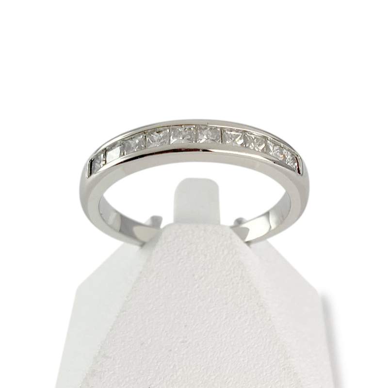 Bague d'occasion or 750 blanc diamants - vue 1