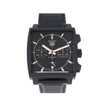 Montre d'occasion TAG Heuer Monaco homme automatique cuir noir - vue 1