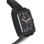 Montre d'occasion TAG Heuer Monaco homme automatique cuir noir - vue D2