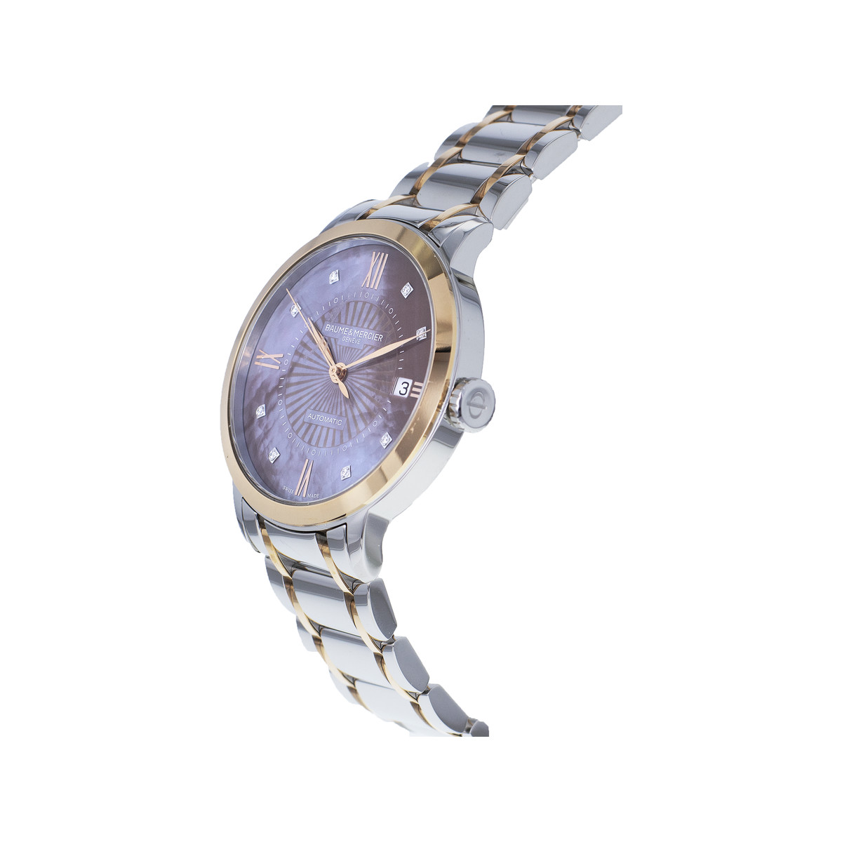 Montre d'occasion BAUME & MERCIER Classima femme automatique bracelet cuir noir - vue 2