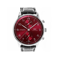 Montre IWC Portugaise homme automatique cuir noir