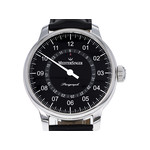 Montre d'occasion Meistersinger perigraph cuir noir acier homme automatique - vue D1