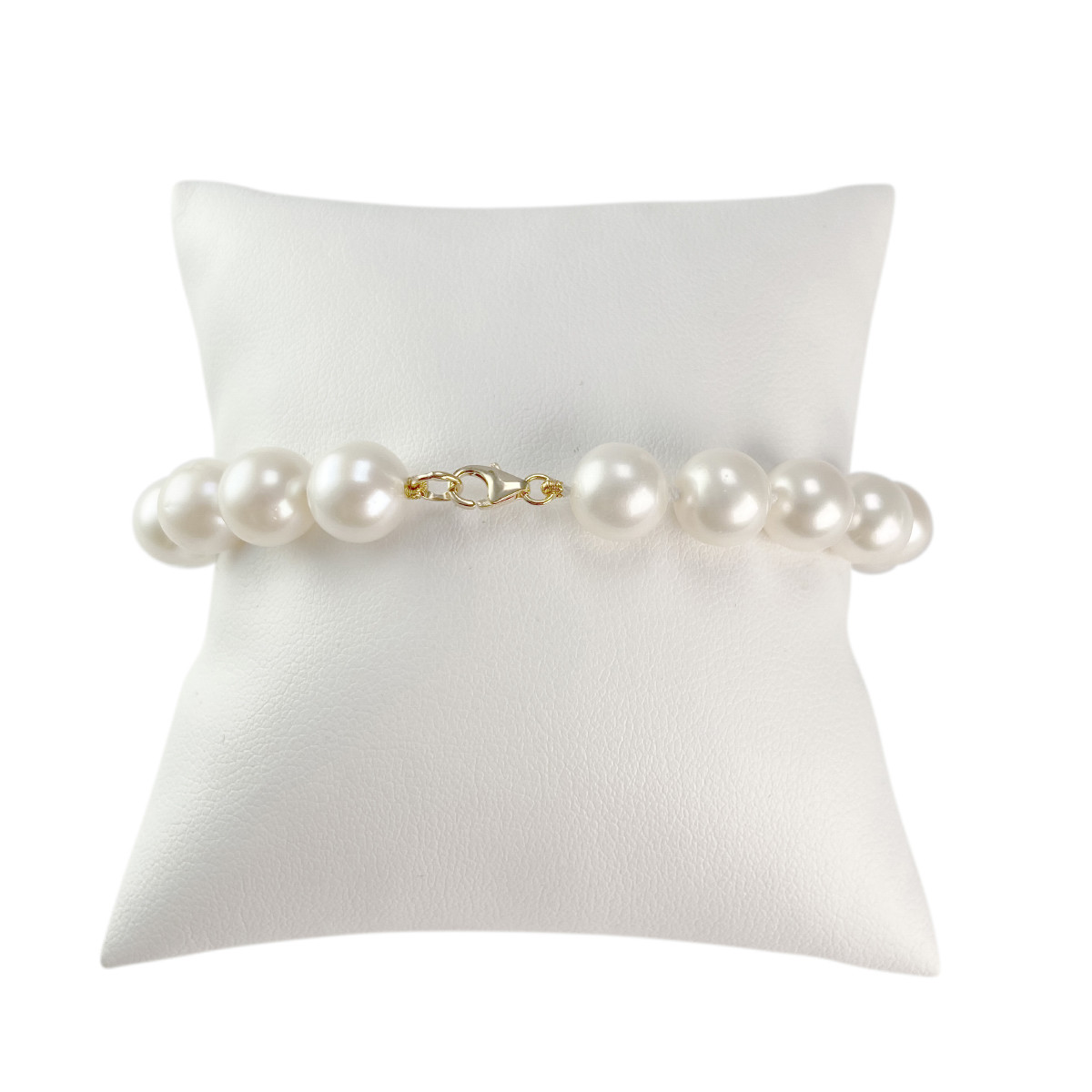 Bracelet perles d'occasion or 750 jaune 19,5 cm - vue 2
