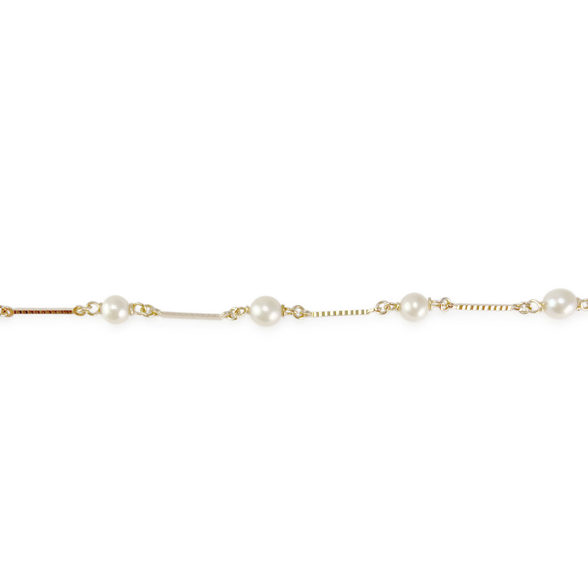 Collier d'occasion or 750 jaune perles de culture 52 cm - vue 3