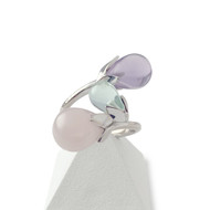 Bague d'occasion or 750 blanc améthyste quartz