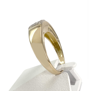 Bague d'occasion or 750 jaune 2 tons diamants