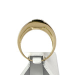 Bague d'occasion or 750 jaune 2 tons diamants - vue 3