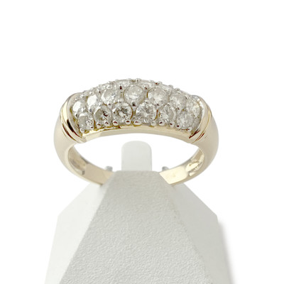 Bague d'occasion or 750 jaune diamants