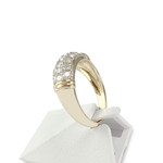 Bague d'occasion or 750 jaune diamants - vue 2