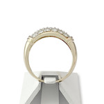 Bague d'occasion or 750 jaune diamants - vue 3