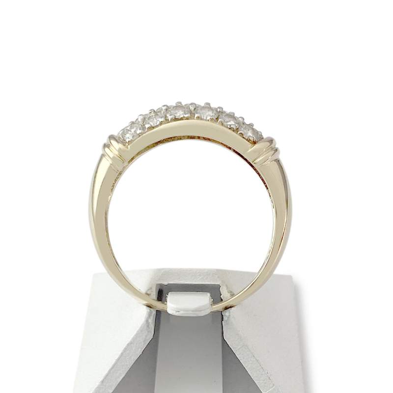 Bague d'occasion or 750 jaune diamants - vue 3