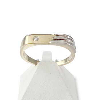 Bague d'occasion 2 ors 750 diamants