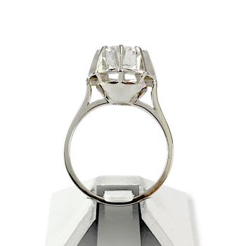 Solitaire d'occasion or 750 blanc platine diamant