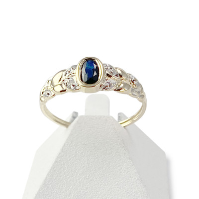 Bague d'occasion or 750 jaune diamants rubis - vue 1