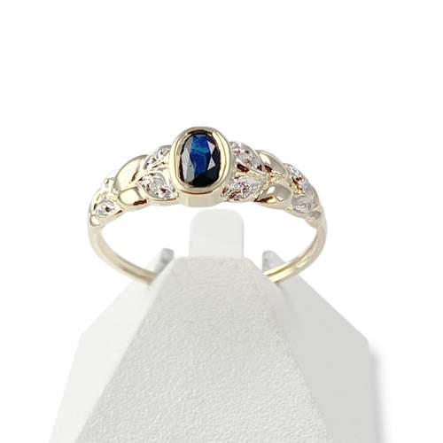 Bague d'occasion or 750 jaune diamants rubis