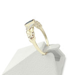 Bague d'occasion or 750 jaune diamants rubis - vue 2