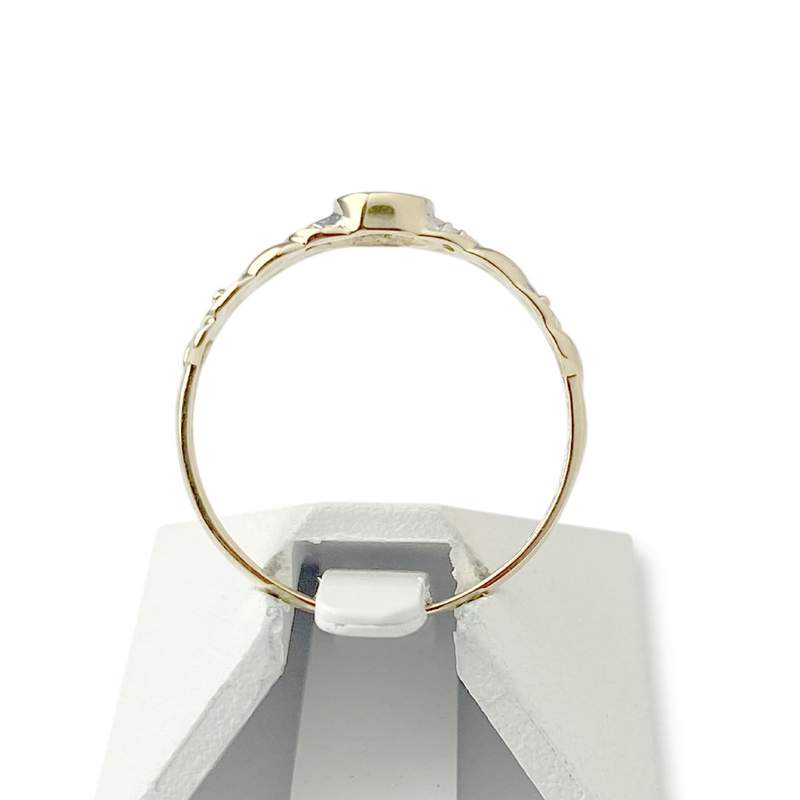 Bague d'occasion or 750 jaune diamants rubis - vue 3