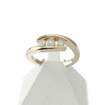 Bague d'occasion or 750 jaune diamants - vue 1