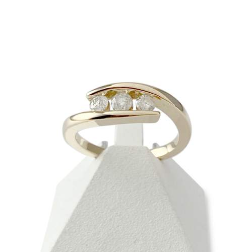 Bague d'occasion or 750 jaune diamants