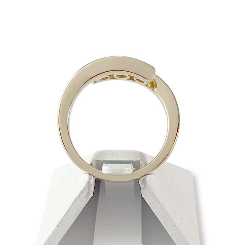 Bague d'occasion or 750 jaune diamants - vue 3