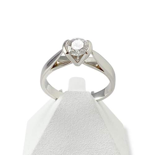 Solitaire second hand gold 750 white diamond