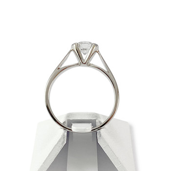 Solitaire d'occasion or 750 blanc diamant