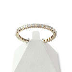 Pre-owned 14K yellow gold ring with diamonds - view 1