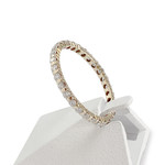 Second hand gold ring 750 yellow diamonds - view 2