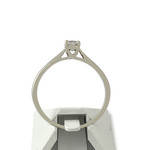 Bague solitaire d'occasion or 375 blanc diamant 0.25 carat - vue 3