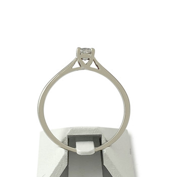 Bague solitaire d'occasion or 375 blanc diamant 0.25 carat