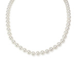 Collier choker d'occasion or 585 jaune perles de culture du japon 48 cm - vue 1